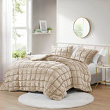 King Beige Velvety Soft Down Alternative Comforter Set
