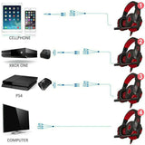 3.5mm Gaming Headset Mic LED Headphones Stereo Bass Surround For PC PS4 Xbox One