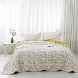 Kasentex Reversible Lightweight Cotton Floral Bedding Set Twin/Queen/King - Comfortable Home Bedding