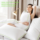 Kasentex Cotton Bed Pillow - Comfort Sleeping Pillow, White