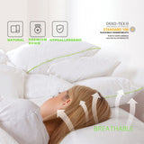 Kasentex Cotton Bed Pillow - Comfort Sleeping Pillow, White