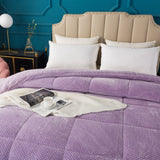 Kasentex Reversible All-Season Plush Comforter Set Twin/Queen/King - Warm Plush Bedding for Winter