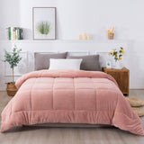 Kasentex Reversible All-Season Plush Comforter Set Twin/Queen/King - Warm Plush Bedding for Winter