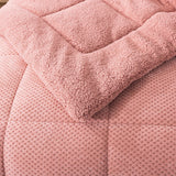 Kasentex Reversible All-Season Plush Comforter Set Twin/Queen/King - Warm Plush Bedding for Winter