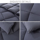 Kasentex Reversible All-Season Comforter Twin/Queen/King - Cozy Down Alternative Bedding