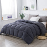 Kasentex Reversible All-Season Comforter Twin/Queen/King - Cozy Down Alternative Bedding