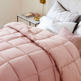 Kasentex Reversible All-Season Comforter Twin/Queen/King - Cozy Down Alternative Bedding