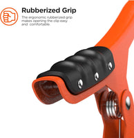 Original® BAX-JAW Kayak Anchor Clamp Grip - Wide 5.25" Self Locking Tension Jaw with Floating Pouch and 15' Paracord 550 Rope, Kayaking Accessories (Corrosion-Proof Steel)