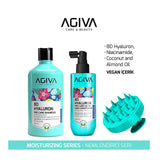 Agiva 8D Hyaluron Hair Care Set: Intense Hydration, Detangling Leave-In Conditioner - Dry & Damaged Hair Repair
