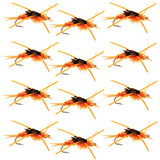 Gold Bead Kaufmann's Golden Stone Fly Nymph Rubber Legs - 1 Dozen Flies Hook Size 10