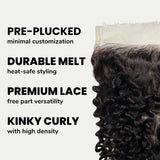 Kinky Curly 6x6 HD Lace Human Hair Closure