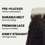 Kinky Straight 7x7 HD Lace Human Hair Closure