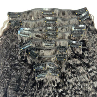 Kinky Straight Clip-In 100% Human Hair Extensions