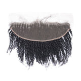 Afro Kinky Curly 13x4 Transparent Lace Human Hair Frontal