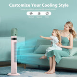 85° Oscillating Bladeless Tower Fan with 24ft/s Velocity