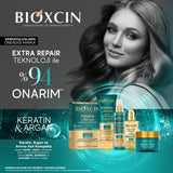 Bioxcin Keratin Argan Repair Shampoo - Nourishing and Repairing Damaged Hair with Keratin, Argan Oil, and Vitamins
