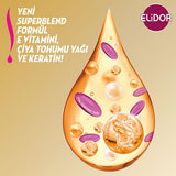 Elidor Hair Loss Conditioner: E Vitamin, Chia Seed Oil & Keratin - Hair Breakage Treatment, Strengthening Hair Conditioner, Hair Repair, Split Ends - 11.83 fl oz