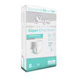 Sleepy Sensitive Super Absorbent Pants Large 8 Pack