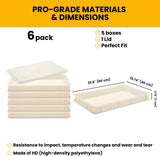 L'Oro Del Sud, 5 Dough Proofing Box Trays with 1 Lid, White, 6 Pack
