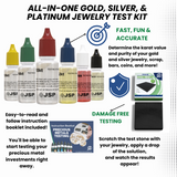 Professional Gold, Silver, Platinum Jewelry Testing Kit with Stone Instructions and Box