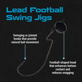 Reaction Tackle Lead Swing Football Jigs - 5-PACK
