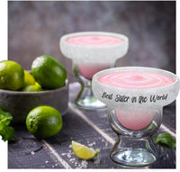 Margarita Freezer Glass Gift for Sister (Freezable Ice-Wall) Stemless Cocktail Cooling Cup - Drinking Gift Idea Christmas or Birthday for Sister in Law (12oz)