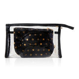 Eklips 3-Piece Set Bag - Black PVC, Fashionable Storage & Organization