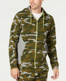 ID Ideology Mens Colorblocked Camo Full-Zip Hoodie