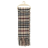 Eklips Burgundy Plaid Scarf for Cozy Winter Style