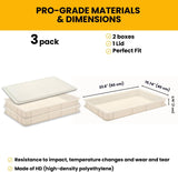 L'Oro Del Sud, Dough Proofing Box (2 Pack + Lid), White