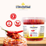 L'Oro Del Sud, Whole Calabrian Chili Peppers in Oil, 2.2 lb (1 kg)