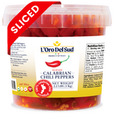 L’Oro Del Sud, Sliced Calabrian Chili Peppers, 2.2 lb (1 kg)