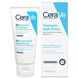 CeraVe SA Renewing Foot Cream - Exfoliates Dry, Cracked Feet with Salicylic Acid, Moisturizes, Fragrance-Free, Hypoallergenic - 88ml (2.96 fl oz)