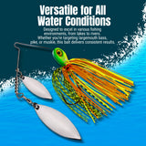 Reaction Tackle Lead Double Willow Blade Spinnerbait Jigs (3-Pack)