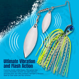 Reaction Tackle Lead Double Willow Blade Spinnerbait Jigs (3-Pack)