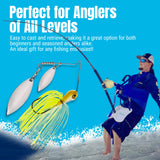 Reaction Tackle Lead Double Willow Blade Spinnerbait Jigs (3-Pack)