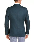 Tallia Mens Teal( Blue/Green) Slim Fit Elbow Patch Blazer Size 44S