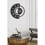 Muyika 41x41cm Metal Modern Silent Wall Clock - Large Indoor Decorative Timepiece for Home