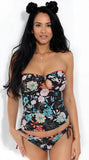 Bar III Floral-Print Bandeau Top