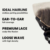 Loose Wave 13x6 HD Lace Human Hair Frontal