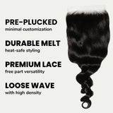 Loose Wave 6x6 HD Lace Human Hair Closure