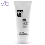 Loreal Professionnel Paris Tecni Art Fix Max Strong Hold Hair Styling Gel 200ml - Long-Lasting, Professional Quality