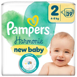 Pampers Prima Harmonie Size 2 Diapers for Sensitive Skin 39 Count