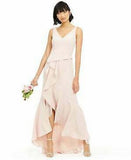 Adrianna Papell Crepe Cascade Gown