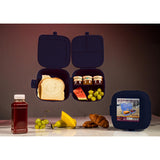 Decobella Double-Lid Food Container - Portable, Compartmentalized Lunch Box for Kids and Adults