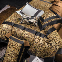Luxury Egyptian Cotton Leopard Print Bedding Set | 3CARATS