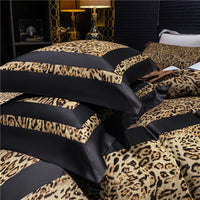 Luxury Egyptian Cotton Leopard Print Bedding Set | 3CARATS