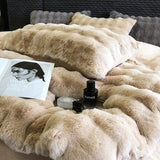 Luxury Soft Faux Rabbit Fur Duvet Cover Set | 3CARATS