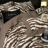 Luxury Zebra Print 120S Long-Staple Cotton Bedding Set | 3CARATS