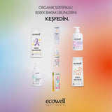 Ecowell Organic Vegan Certified Baby Oil 100ml - Hypoallergenic, Moisturizing & Soothing